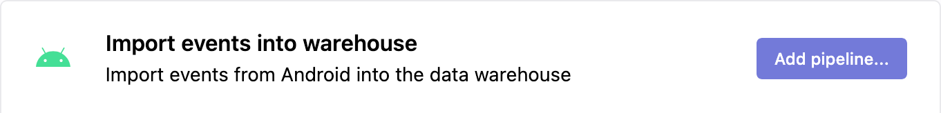 Import events into warehouse