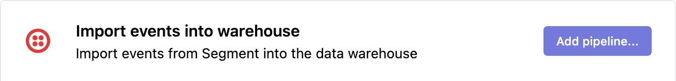 Import events into warehouse