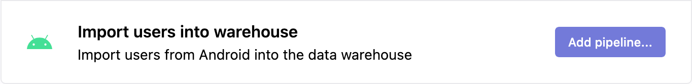 Import users into warehouse