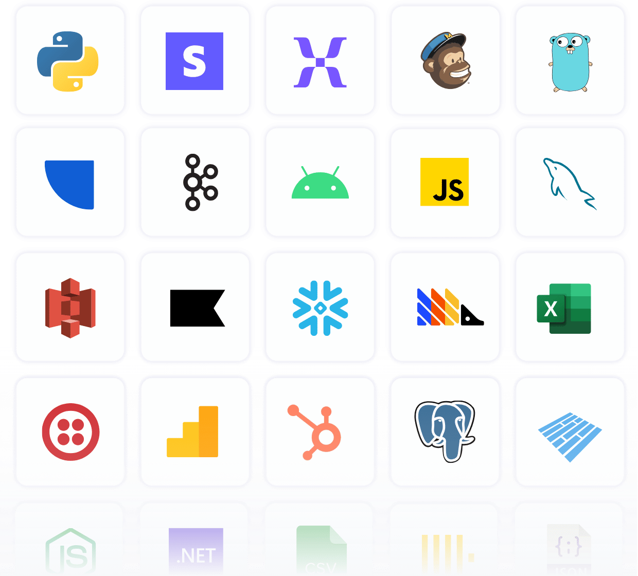 Collage of example product screens
