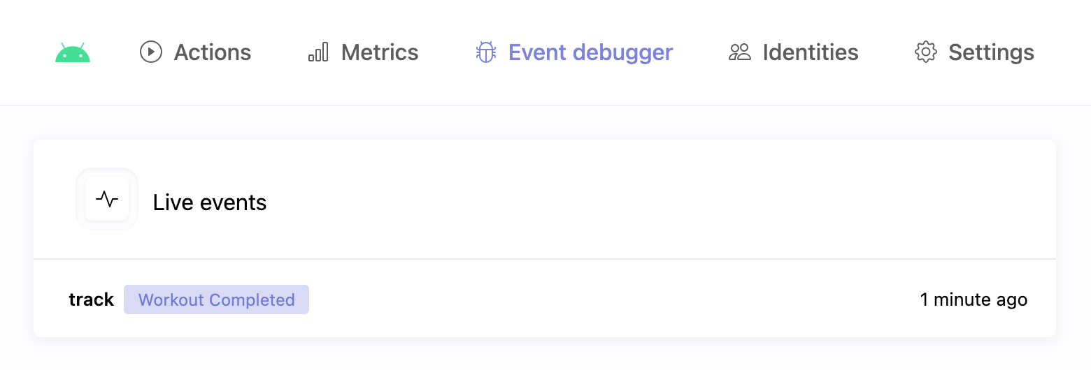 Event debugger